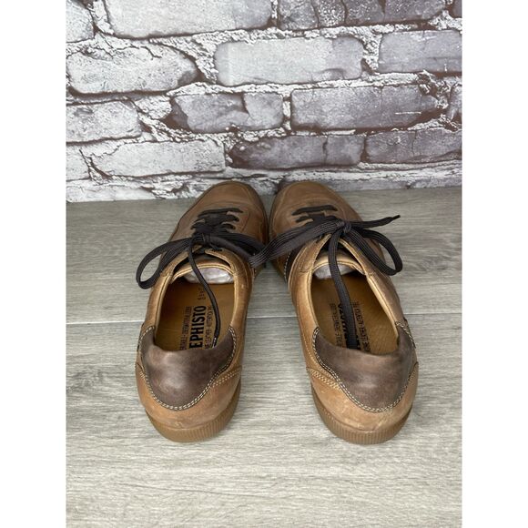 Mephisto Chestnut Brown Leather Steve Urban Sneaker Shoes Men’s Sz 10.5M US/44EU - Picture 5 of 16